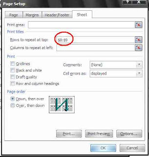 Mencetak Kop Berulang Pada Excel 2007
