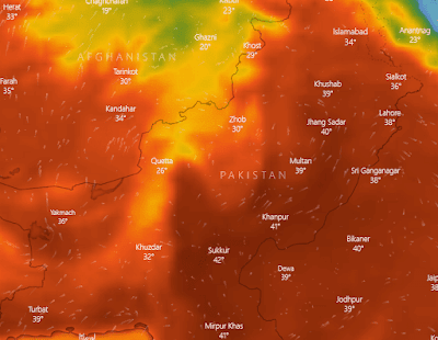 pakistan heatwave map 2023