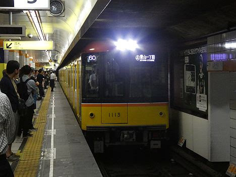 【2度目の単線折り返し運転！】銀座線　青山一丁目行き2　1000系(駅ナンバリング付)(2018年 渋谷駅改良工事に伴う運行)