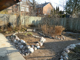 Toronto gardening company Riverdale spring 2018 garden cleanup before Paul Jung Gardening Services