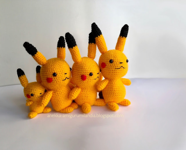 pikachu amigurumi anekka handmade