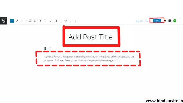 publish post in wordpress