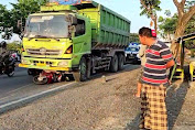 Ban Meletus, Dump Truk Tabrak Pemotor Hingga Tewas di Pantura Lamongan