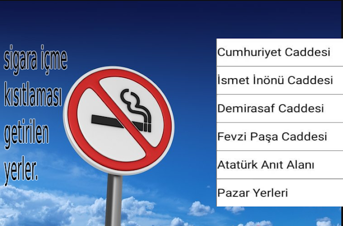 Bozkır'da Sokakta Sigara içilmesi yasak olan yerler