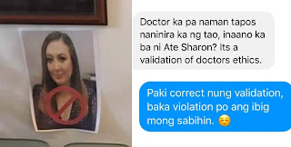 Doktor nakatanggap ng pambabash dahil di na gets ang Meme Post nya patungkol kay Sharon Cuneta?