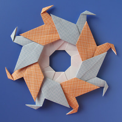 Modular origami, foto 2: Ghirlanda di anatre - Garland of ducks by Francesco Guarnieri