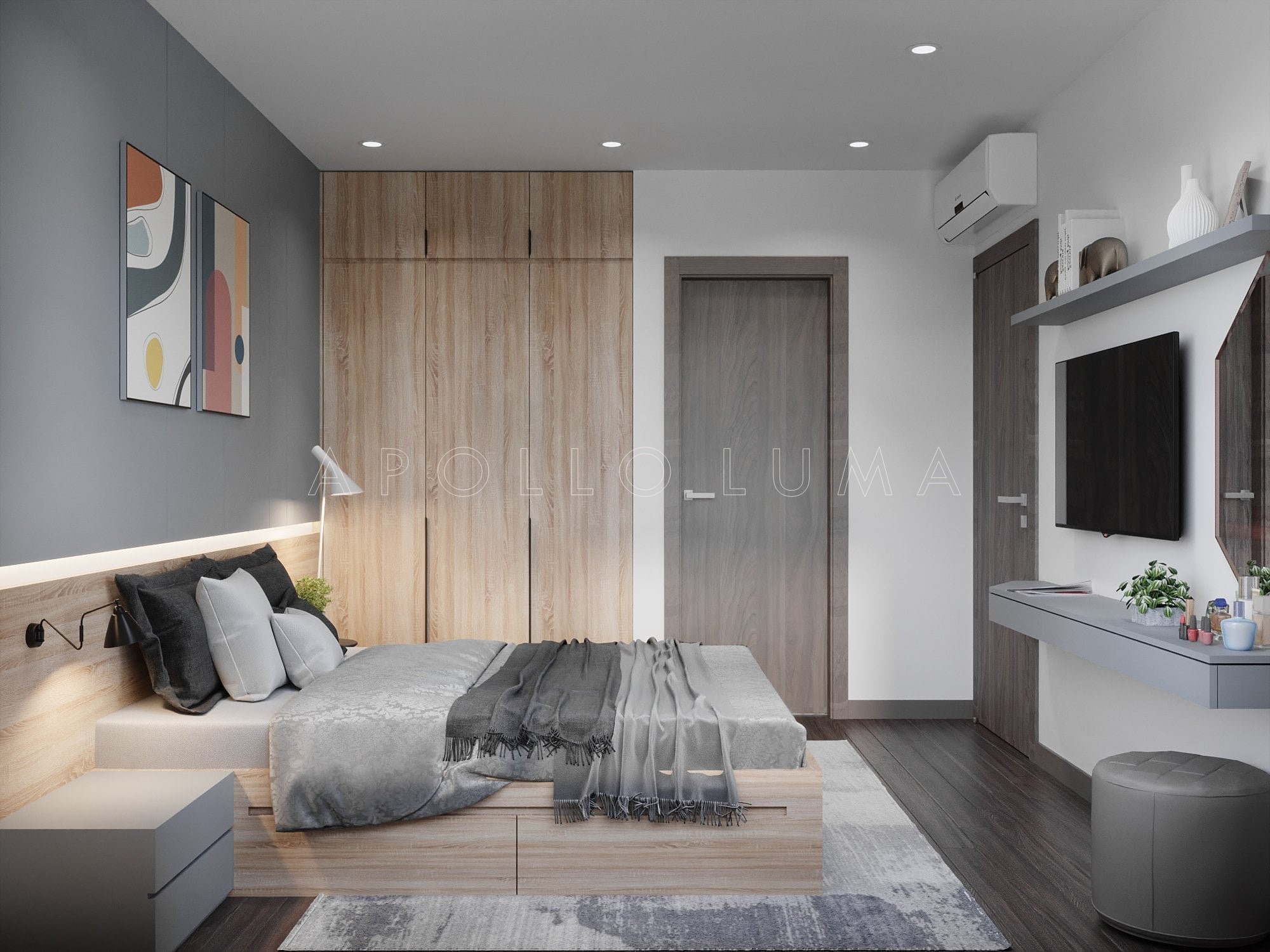 Imperia Smart City - Thiết kế nội thất căn hộ 3 phòng ngủ