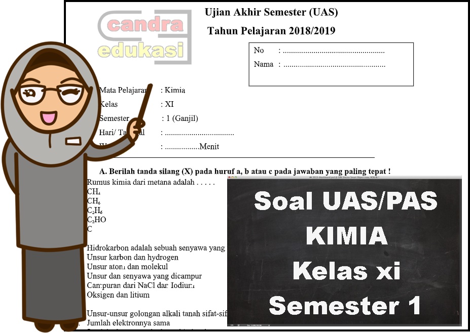 Soal UAS Kimia Kelas XI Semester 1 Kurikulum 2013