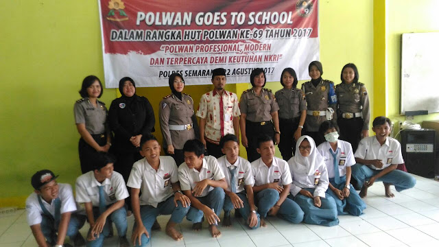 Polwan Goes to School, Polres Semarang Sosialisasikan Tertib Berkendara dan Bahaya Kekerasan Terhadap Anak