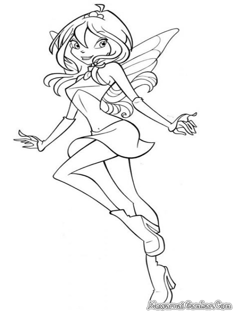 Mewarnai Gambar  Winx Club Mewarnai Gambar 