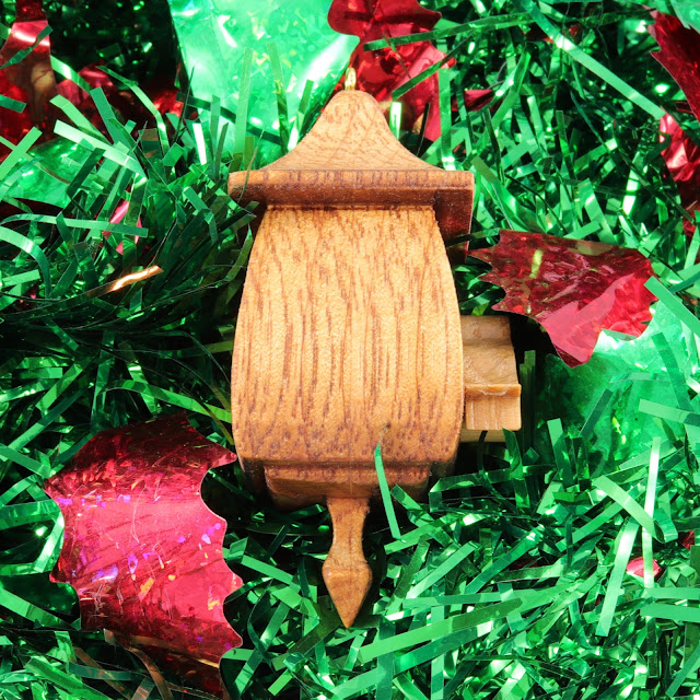 Miniature Birdhouse Ornament, Handmade from Reclaimed Hardwoods and Finished with a Blend Of Beeswax and Mineral Oil, Collectable