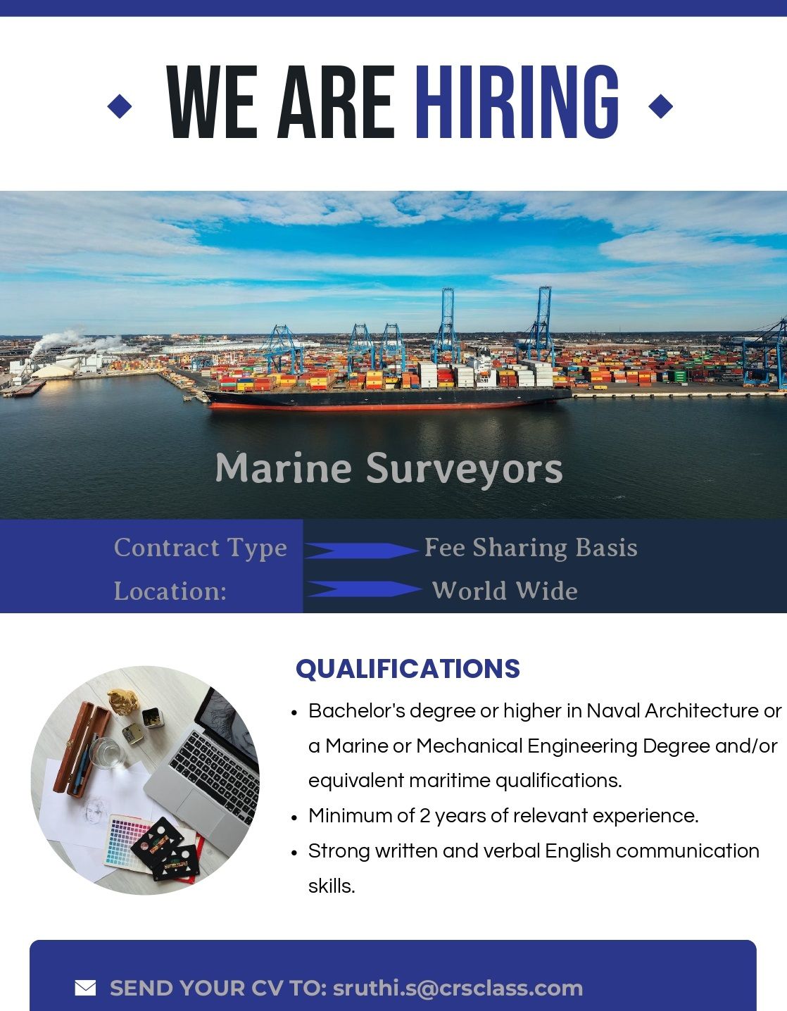 Hiring: Marine Surveyors | Capital Register of Shipping | World Wide