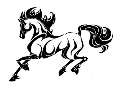 horse animal tribal tattoos - horse tribal tattoos 