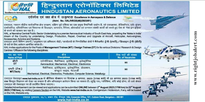 Design Trainee and Management Trainee BE BTech Engineering Jobs in Hindustan Aeronautics Limited