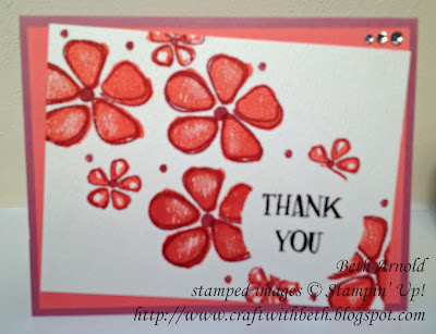 Craft with Beth: Fresh Fruit Card Set: Part Five Thank You Stampin' Up! Fruit Stand DSP