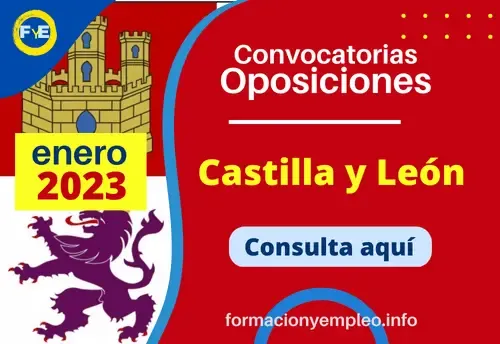 Convocatoria de oposiciones Castilla y León enero 2023