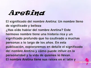 significado del nombre Aretina