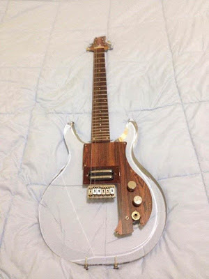 An overhead view of the Greco AP-1000 guitar