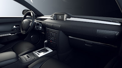 citroen c6 noir et blanc interior