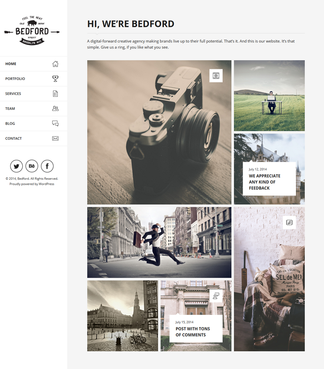 Bedford – Responsive Portfolio WordPress Theme