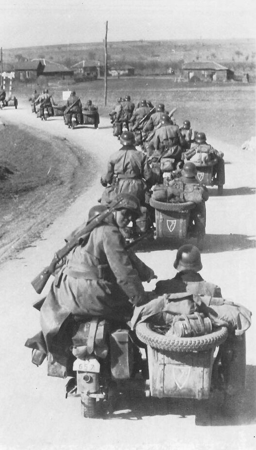 7 April 1941 worldwartwo.filminspector.com LSSAH motorcyclists