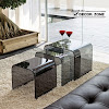 Contemporary Coffee Tables Design : Contemporary Coffee Table Duna Retro Amboan Glass Square : The nuevo costa coffee table is a masterpiece of modern design.