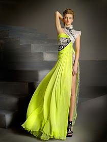 Blanka Matragi 2012 Yellow Evening Dress Collection