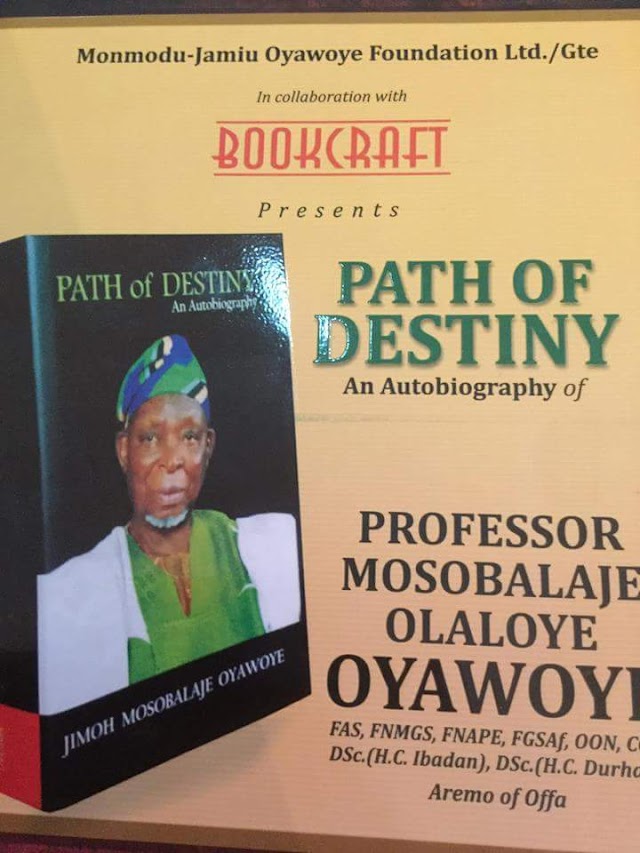 Professor M O Oyawoye launches his autobiography titled Path of Destiny