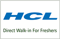 HCL Walk-in For Freshers