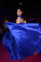 Mannara Chopra in Deep Neck Blue Gown at Zee Telugu Apsara Awards ~  Exclusive 011.jpg