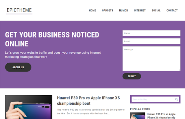 EpicTheme Responsive Blogger Template