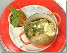 Pollo in cocotte con caponatina di friggitelli