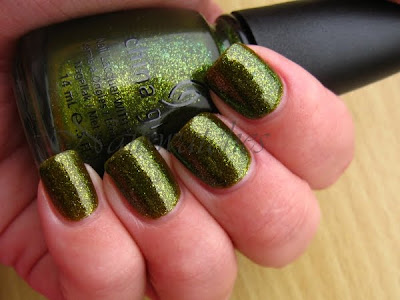 china glaze zombie zest green glass flecks shimmer awakening limited edition collection 2010 halloween nail polish nailswatches