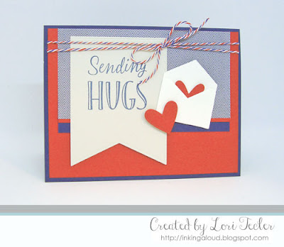 Sending Hugs card-designed by Lori Tecler/Inking Aloud-stamps from The Cat's Pajamas