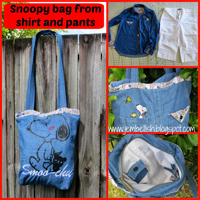 Snoopy Bag from shirt and pants