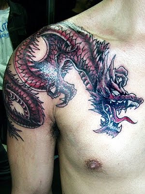 dragon tattoo designs for shoulder. chinesse dragon tattoo designs