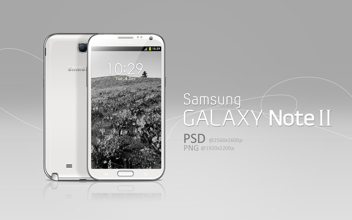 Galaxy Note II PSD Template