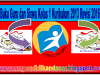 Buku Paket Guru dan Siswa Kelas 1 Kurikulum 2013 Revisi  tahun 2016