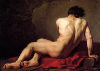 Homossexualidade na Grécia Antiga - Homossexualidade na Mitologia Grega - Aquiles e Pátroclo - Pátroclo, de Jacques-Louis David