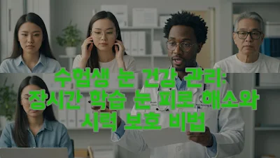 수험생 눈 건강 관리 장시간 학습 눈 피로 해소와 시력 보호 비법