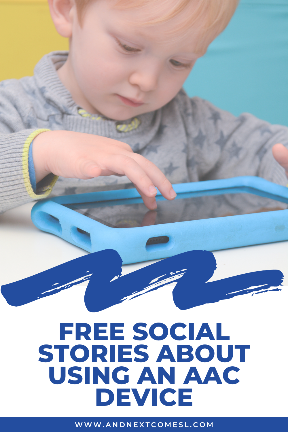 Free social stories about using an AAC device to communicate