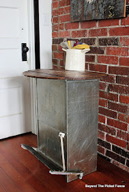 Rustic Farmhouse Chicken Feeder Side Table