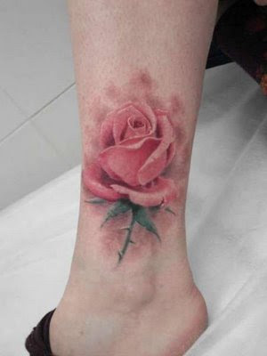 Tattoos Of Roses On Feet