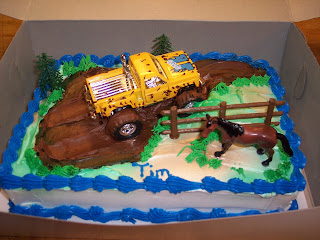 Tim wanted a mud bogging cake