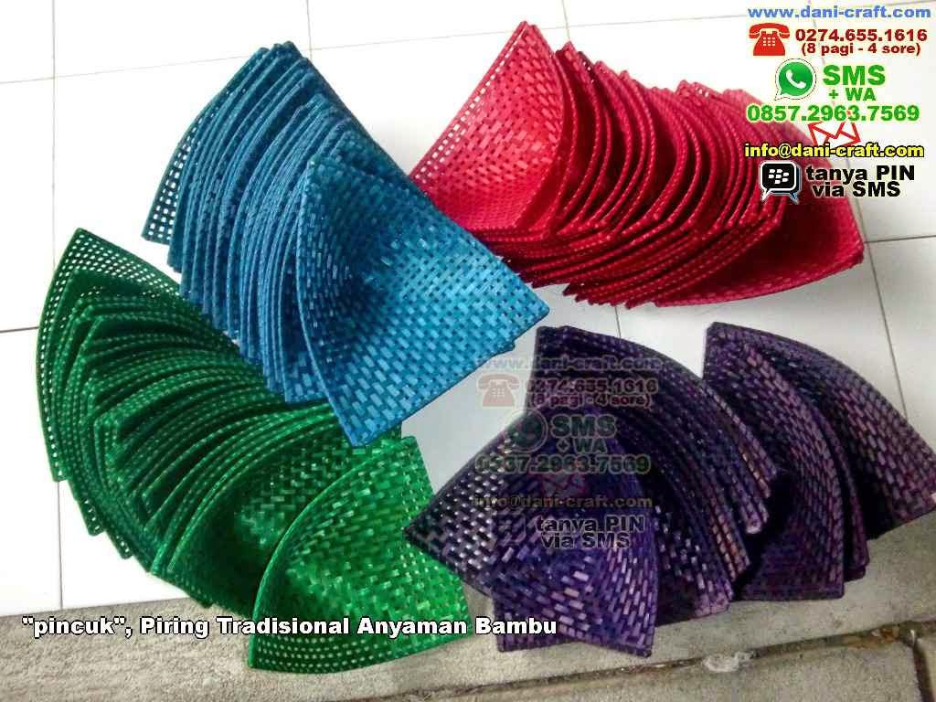 Pincuk Piring  Tradisional Anyaman Bambu Souvenir Pernikahan