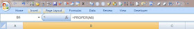 PROPER Function in Excel 2007