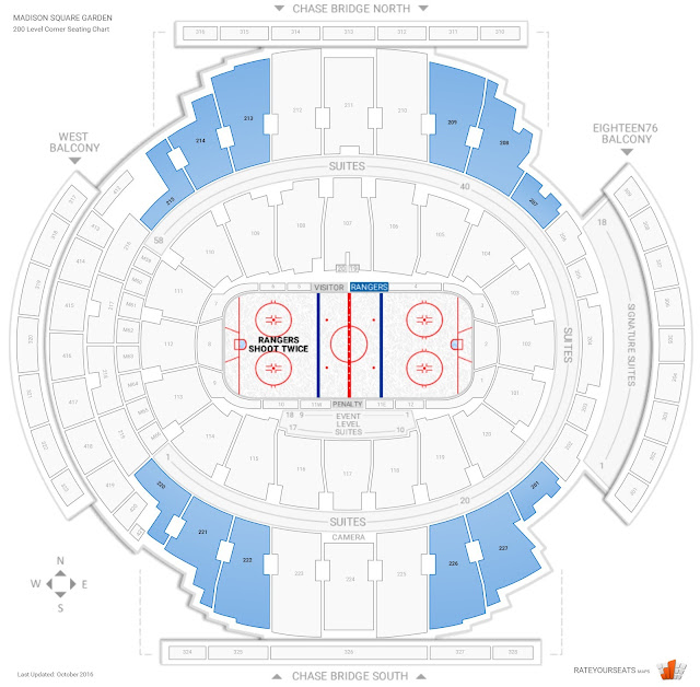 200 Level Corner Madison Square Garden Hockey Seating, Madison Square Garden Seating Chart Hockey, msg seating chart hockey