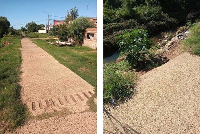 BARRIO CHACHO PEÑALOZA: los vecinos advierten sobre el peligro de derrumbe de un paso peatonal