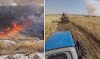 Bozova Killik kırsalında yangın! Köylüler traktörlerle müdahale etti