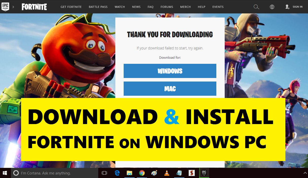 How to Download and Install FORTNITE Free on Windows 10/8 ...